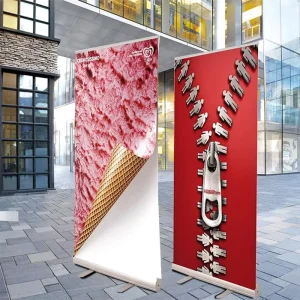 Custom Promotional Advertising Aluminium Roll Up Pull Up Pop Up Custom Retractable Banner Stand Background Display Banner