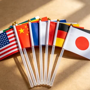 Custom Promotional Car Hand Flag 14*21 Cm Polyester Hand Flag Custom Flag Banner Bunting Advertising