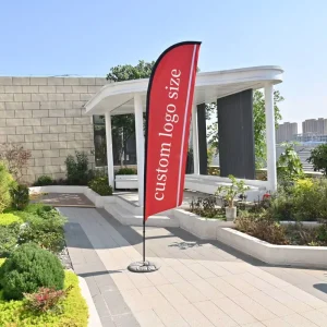 Custom Promotional Feather Flags Hanging Banners Beach Flags Polyester Waterproof Eco Friendly Portable Design Travel Agencies