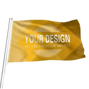Custom Promotional Polyester Pennant Flag 3x5ft Digital Printed Outdoor Flying Banner with Blank Logo for Any Design