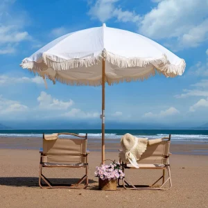 Custom Promotional UV Protection Portable Beach Parasol Waterproof Outdoor Advertising 2*2 Meters Parasol