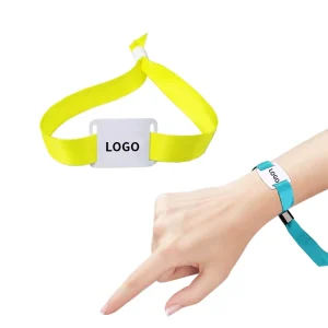 Custom RFID Fabric Wristband Adjustable NFC 13.56mhz RFID Bracelet for Event with Logo