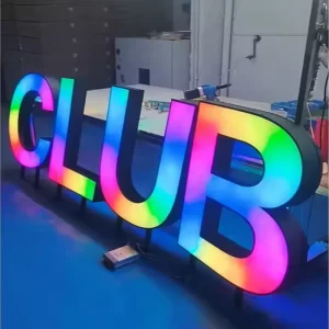 Custom RGB LED 3D Signage Colorful Neon Sign Advertising Letters Logo Lights Hotels Remote Outdoor Business Shop Decoration IP65