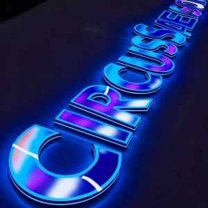 Custom RGB LED Channel Letter Sign Color Changing 3D Frontlit Logo App Controlled Illuminated Signage OEM