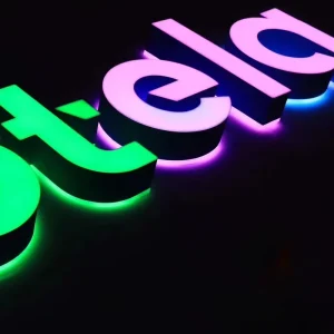 Custom RGB LED Channel Letters Strips Acrylic Stainless Steel Waterproof IP65 Energy-Efficient Outdoor Business Signs