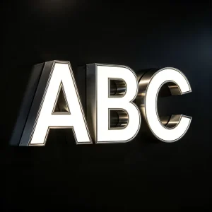 Custom RGB Motion 3D LED Frontlit Letters Weatherproof Store Doorhead Sign