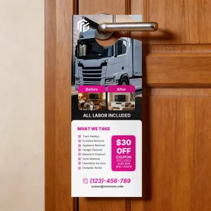 Custom Real Estate Advertising Door Hanger Flyer With Offset Paper & Duplex Board Full Color Offset Printing Embossing