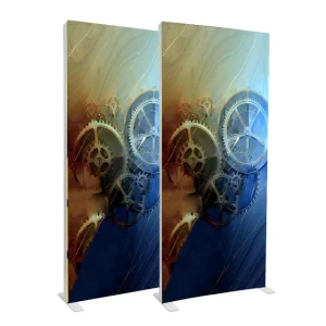 Custom Rectangle Aluminum Double Side LED Light Box Tension Fabric Exhibition Pop Display Assemble Illuminated Decorative 3000