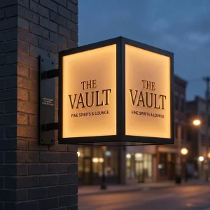 Custom Rectangle Indoor Outdoor Business Shop Logo Light Box Signage with LED Light Waterproof and High Brightness