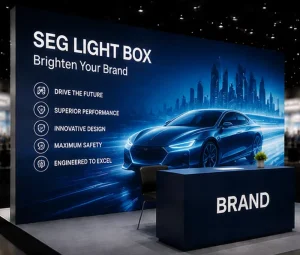 Custom Rectangle LED Fabric Light Box Display