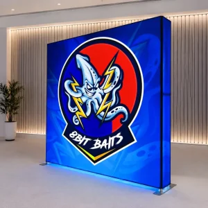Custom Rectangle LED Tension Fabric Backdrop Fabric Backlit Light Box Freestand Illuminated Wall for Trade Show Exhibition Event