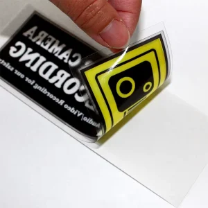 Custom Removable Adhesive Double Side Waterproof Label Printing for Glassy Window Static Cling Double Side Decals