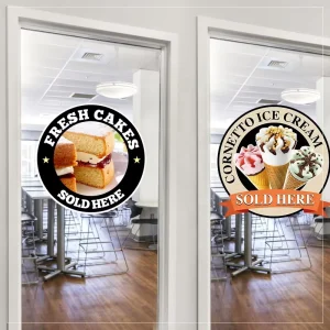 Custom Removable No Glue Static Cling Glass Window Vinyl Stickers