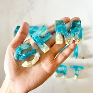 Custom Resin Beach Keyring with Tassel Whelk Letter Keychain Initial Keyring Letter Keyring Gifts Jewelry Bag Accessory