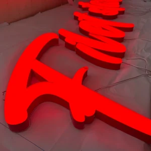 Custom Resin LED Letters Crystal Acrylic 3D Illuminated Channel Letter Sign for Retail Store and Shopping Mall