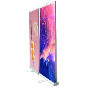 Custom Retractable Portable Backlight Film Banner Roll Up Banners Outdoor Advertising Equipment 80*200