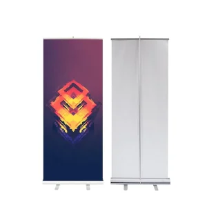 Custom Retractable Portable Backlight Film Banner Roll up Banner Outdoor Advertising Equipment 80*200