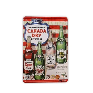 Custom Retro Metal Beer Sign Offset Printed Tin Sign for Bar Restaurant Blank Style with Logo Wall Art Background Poster