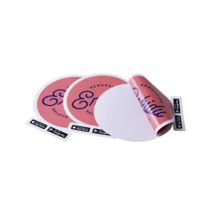 Custom Reusable Removable Clear Round Static Cling Window Decal Double-Sided Sticker