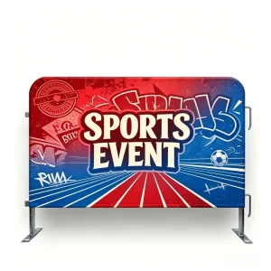 Custom Reusable Stretch Polyester Promotional Banners Dye Sublimation Printing Aluminium Flagpoles Advertising Displays