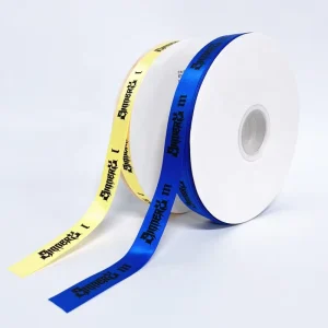Custom Ribbon Printing 1.6cm 2cm 2.5cm Silk Ribbon Satin 100% Polyester Grosgrain Ribbon with Logo
