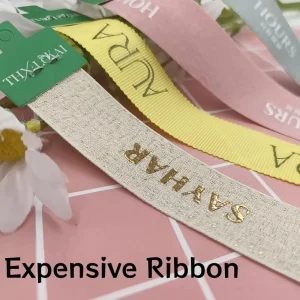 Custom Ribbons Silk Screen Printing Black Logo Satin Ribbon with Logo