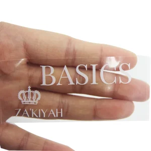 Custom Roll Clear Transparent Logo PET Plastic Waterproof Packaging Sticker Label Printing