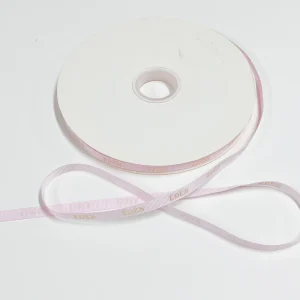 Custom Roll Printed Satin Ribbon Gold Foil Logo for Gift Apparel Packaging