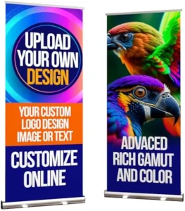 Custom Roll up Banner Aluminum Retractable Roll Pull up Pop up Banner Advertising Display Stand