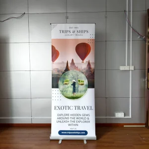 Custom Roll up Banner Foldable Lightweight Anti Wrinkle PVC Print for Mall Event Booth Retail Business Advertising Decoration
