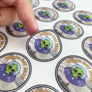 Custom Round Labels Vinyl Self Adhesive Paper Hat Packaging Printing