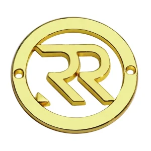 Custom Round Shaped Label Hollow Letters Logo Garment Sewing Accessories Tag for Shawl