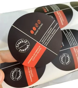 Custom Round Stickers Vinyl Adhesive Paper Waterproof Sticker Label Printing