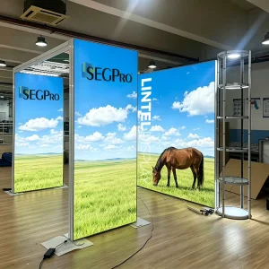 Custom SEG Fabric Sign SEG Light Box Frameless LED Lightbox Double Sided Fabric Lightbox Trade Show Lightbox Booth