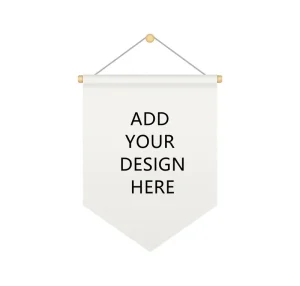 Custom Satin Pennant Flag Digital Printing Eco Friendly Durable Double Sided Wall Decoration Gift for Promotion Events