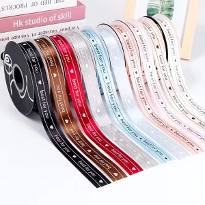 Custom Satin Ribbon with Print Satin Ribbon 5cm 4cm Solid Color Satin Ribbon