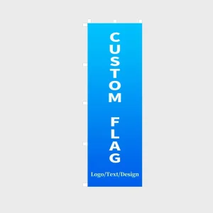 Custom Screen Printed Nobori Flag Only Vertical Banner Single Double Sided Outdoor Sign with Loop