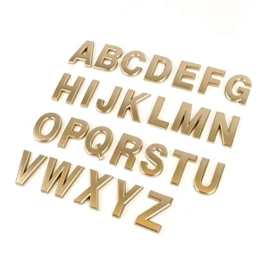 Custom Self Adhesive 3D ABS Plastic Alphabet Car Letters Emblem Stickers For Car Body Decoration