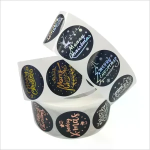 Custom Self Adhesive Holographic Oil Proof Durable Waterproof Scratch Off Candle Logo Sticker Roll Printing Paper Vinyl Label
