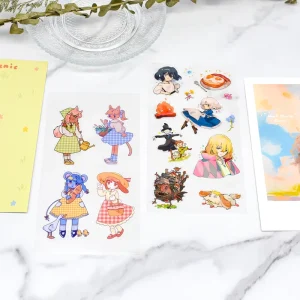 Custom Self Adhesive Sticker Various Shapes Stickers Sheet Lovely Cartoon Decorative Stickers for Children