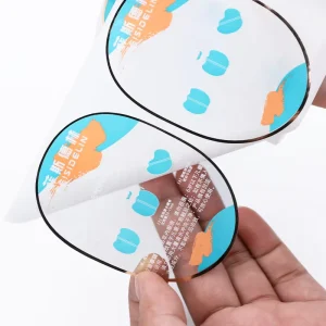 Custom Self Adhesive Transparent Gold Vinyl Logo Stickers Printed Labels for Bottle Packaging Clear Bottle Label Stickers