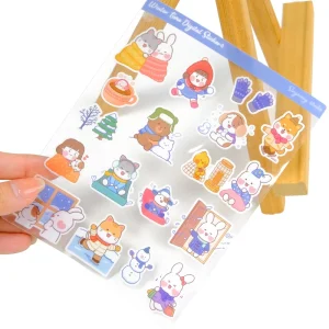 Custom Self Adhesive UV Waterproof Transparent Sticker Animation PVC Label Custom Logo Kiss Cut Vinyl Sticker Various Processes