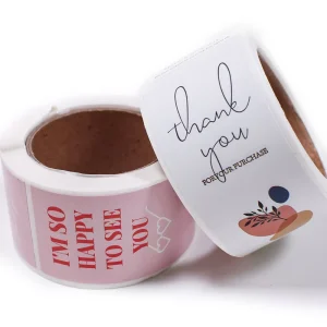 Custom Self Adhesive Vinyl Stickers Logo Sticker Waterproof Sticker Printing Roll Labels