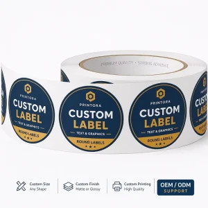 Custom Self Adhesive Vinyl Stickers Logo Sticker Waterproof Sticker Printing Roll Labels
