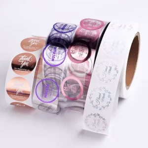 Custom Self Adhesive Vinyl Waterproof Recyclable Round Stickers Printing Roll Labels for Packaging