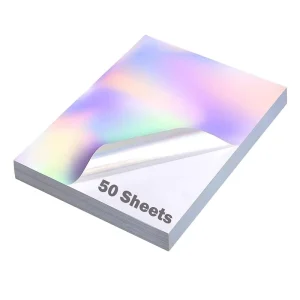 Custom Self Adhesive Waterproof Holographic Glossy Sticker Printable Vinyl Sticker Paper for Inkjet Laser Printer