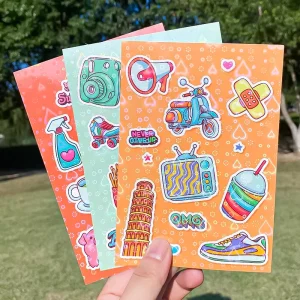 Custom Self Adhesive Waterproof Holographic Sticker Kiss Cut Label Sheet