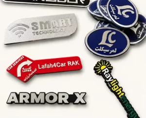 Custom Shape 2mm Thick Aluminum Casting Plate 3D Embossed Letterpress Printed Custom Color Metal Nameplate