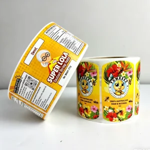 Custom Shape Oil proof Durable Adhesive Food Label Stickers for Food Packaging with Strong Adhesive