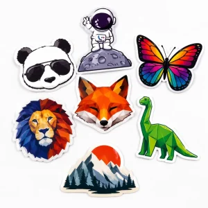Custom Shape Self Adhesive Waterproof Stickers Glossy Matte Finish Custom Size for Motorcycles Craft Photo Frames Candle